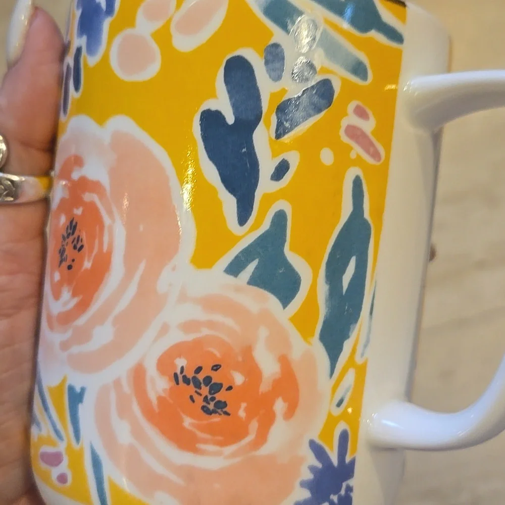 Portobello by Design Bone China Floral Print/Gold Rim Mug - Picture 2 of 7